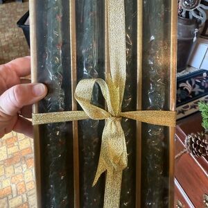 Festive Green and Red Taper Candle Set